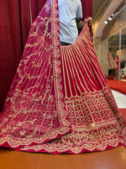 Attractive red bridal Lehenga