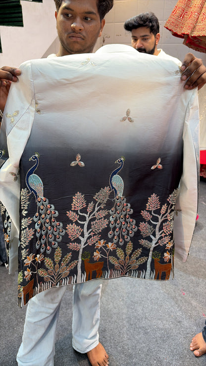 White Indo western Mens Wear