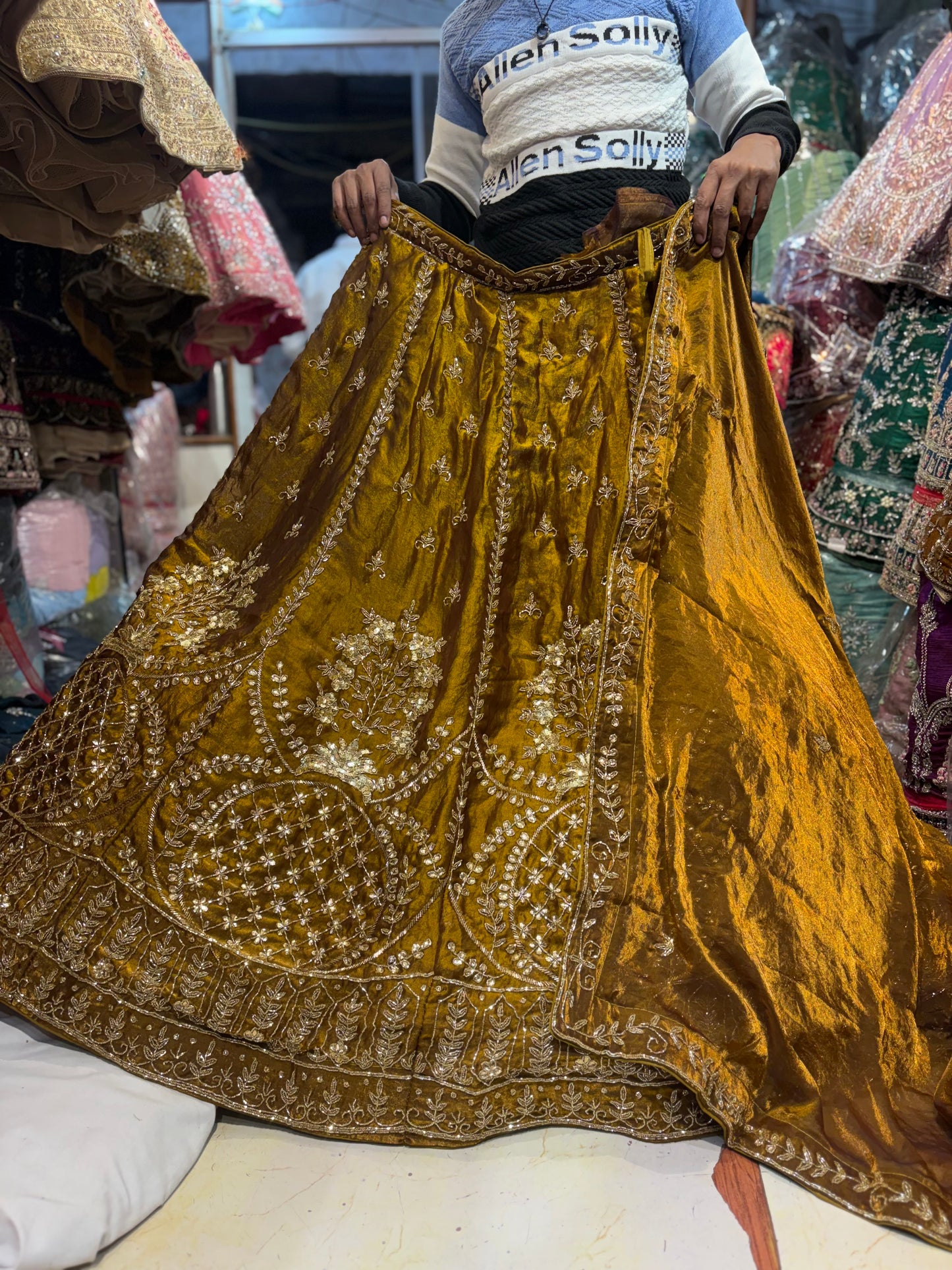 Attractive Mustard golden Lehenga