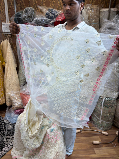 White Designer Lehenga