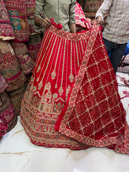 Rani pink Doli Barat Bridal Lehenga