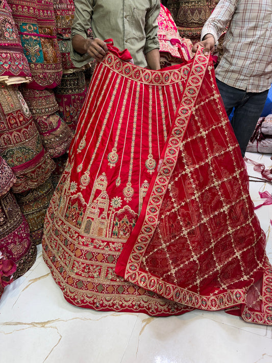 Rani pink Doli Barat Bridal Lehenga