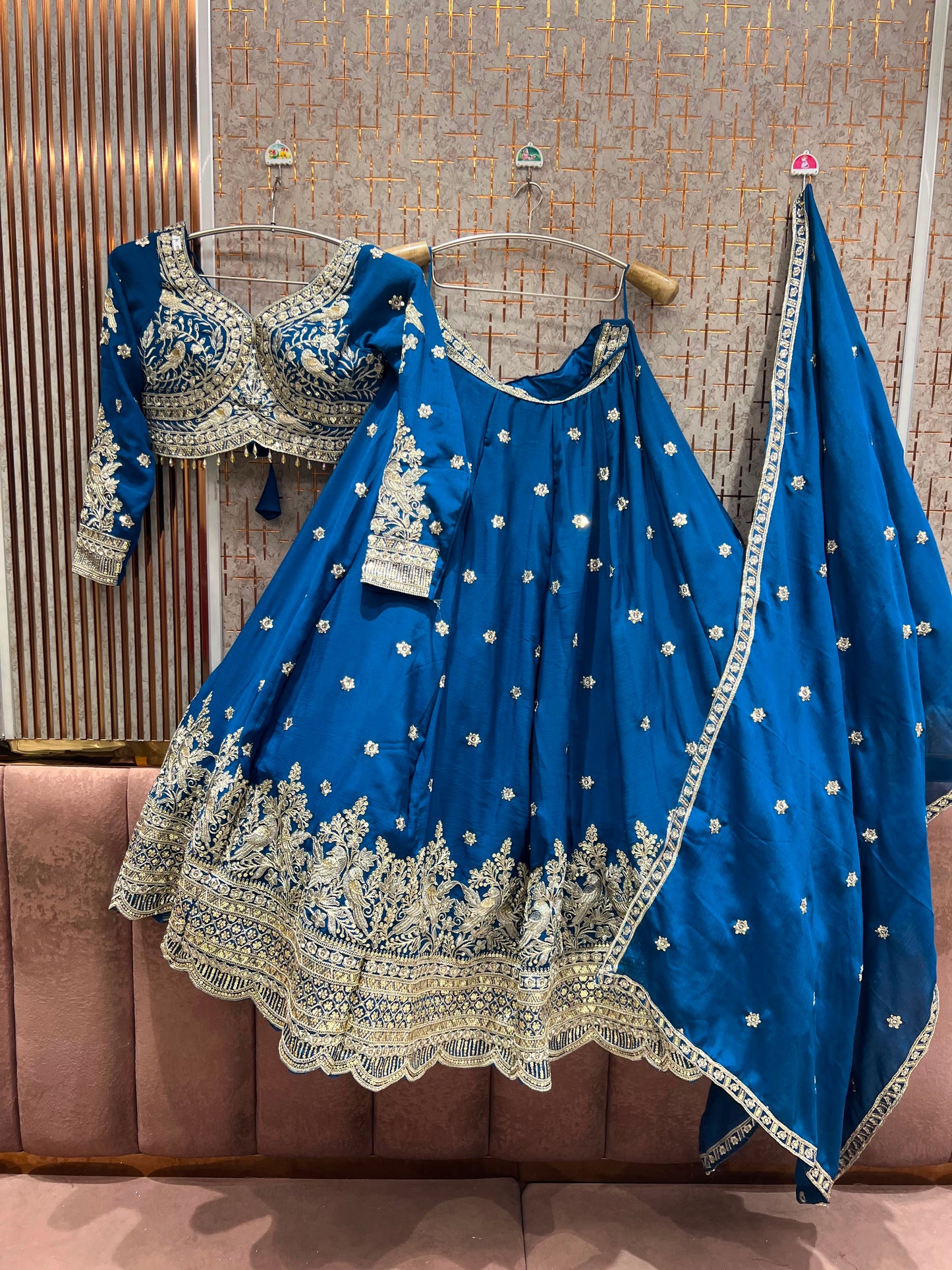 Purple Crop top Lehenga