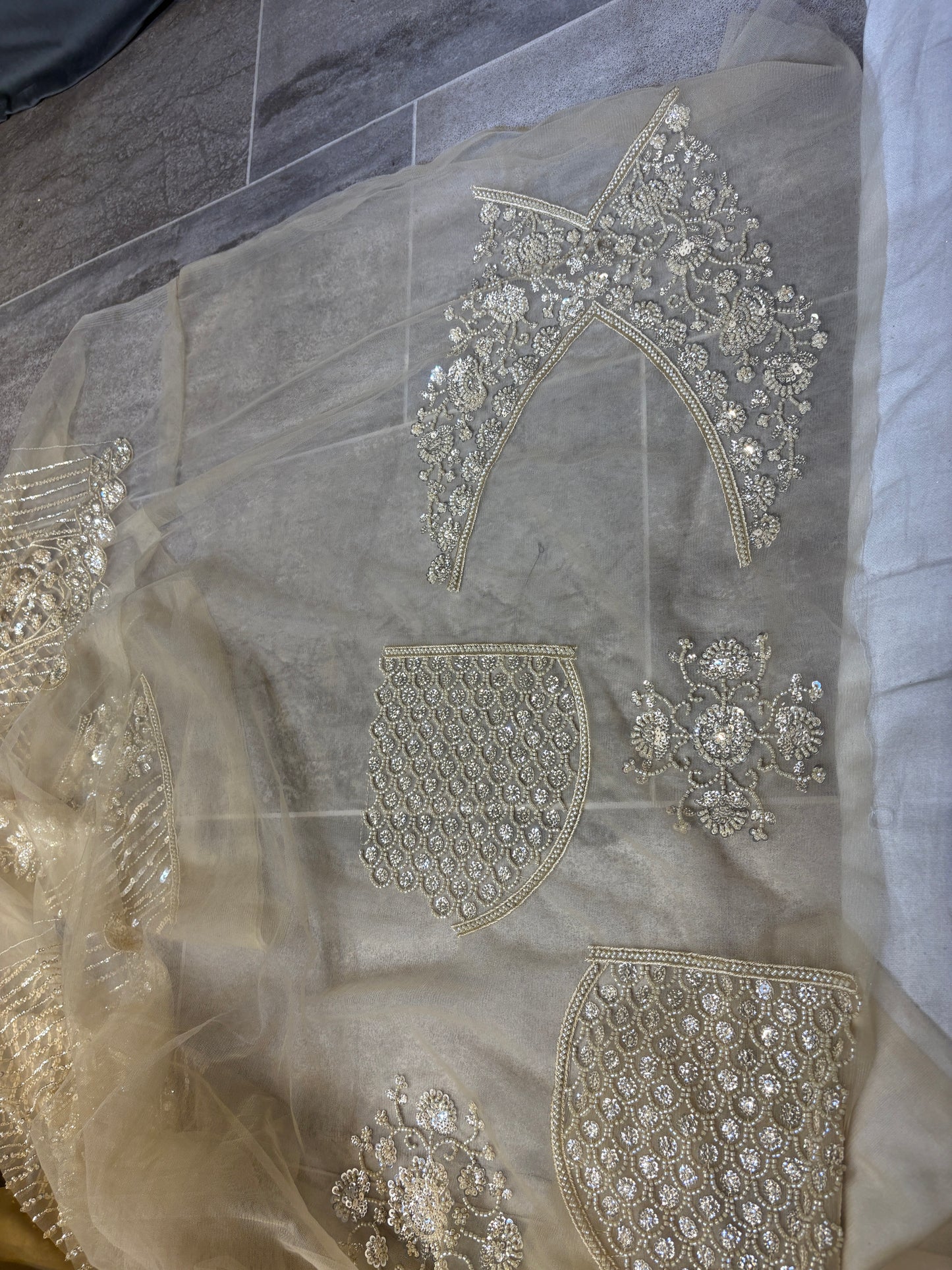 Khoobsurat golden Crop top Lehenga