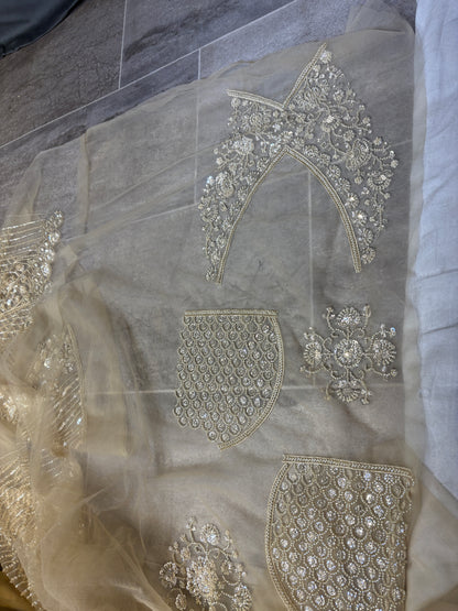 Khoobsurat golden Crop top Lehenga