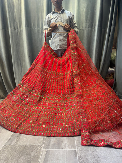 Beautiful orange bridal Lehenga