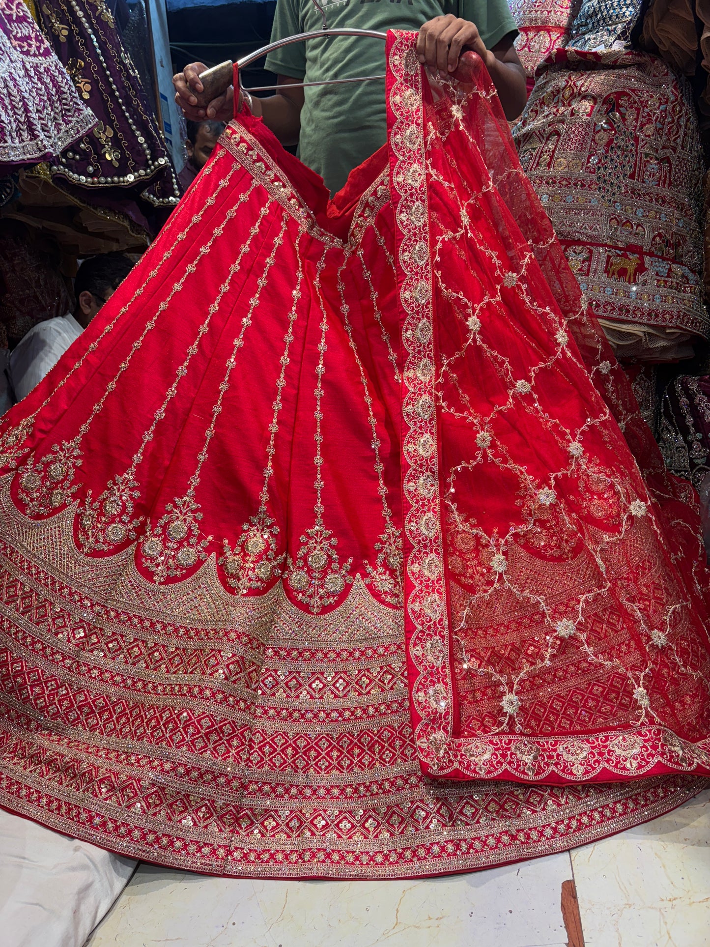 Glamorous Rani pink Bridal Lehenga