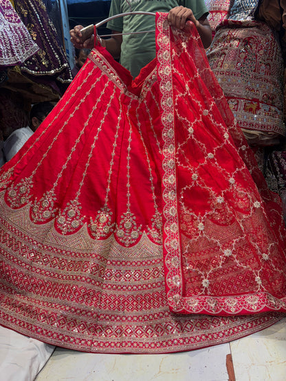 Glamorous Rani pink Bridal Lehenga