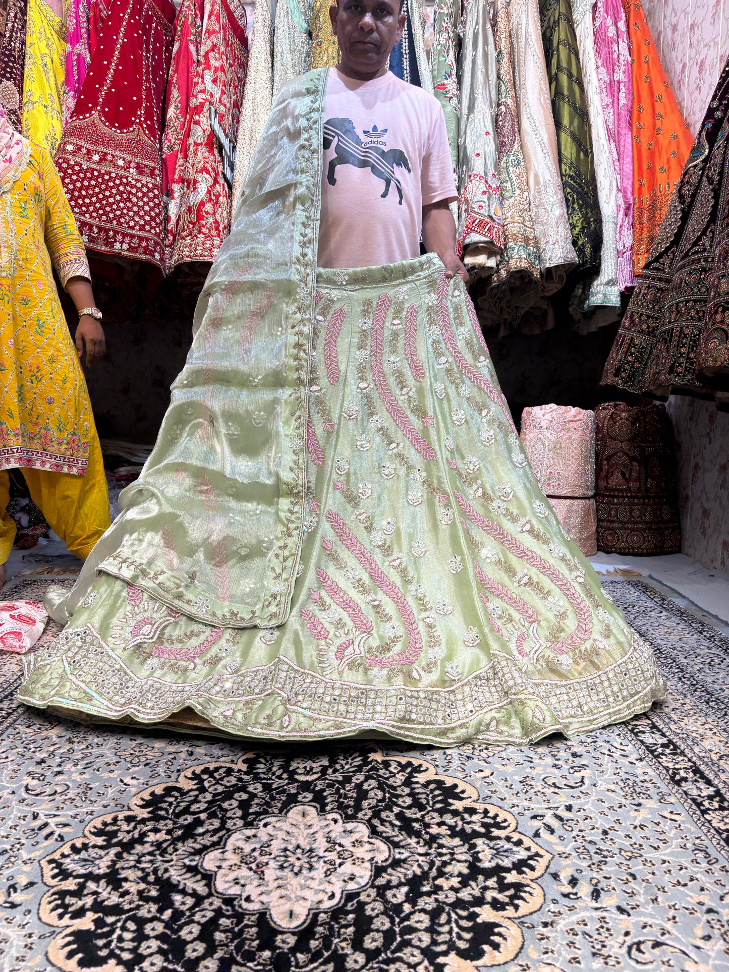 Beautiful green handwork Lehenga