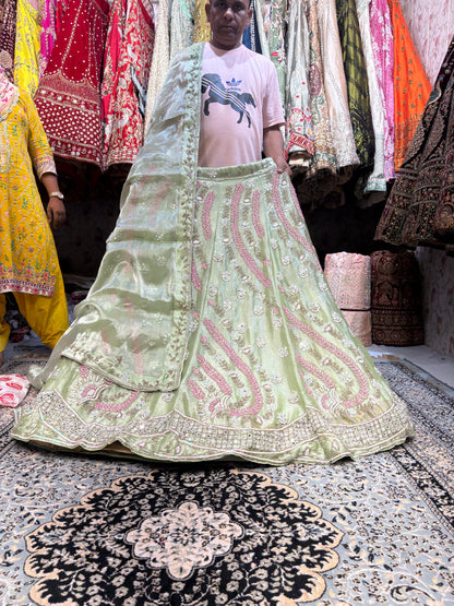 Beautiful green handwork Lehenga