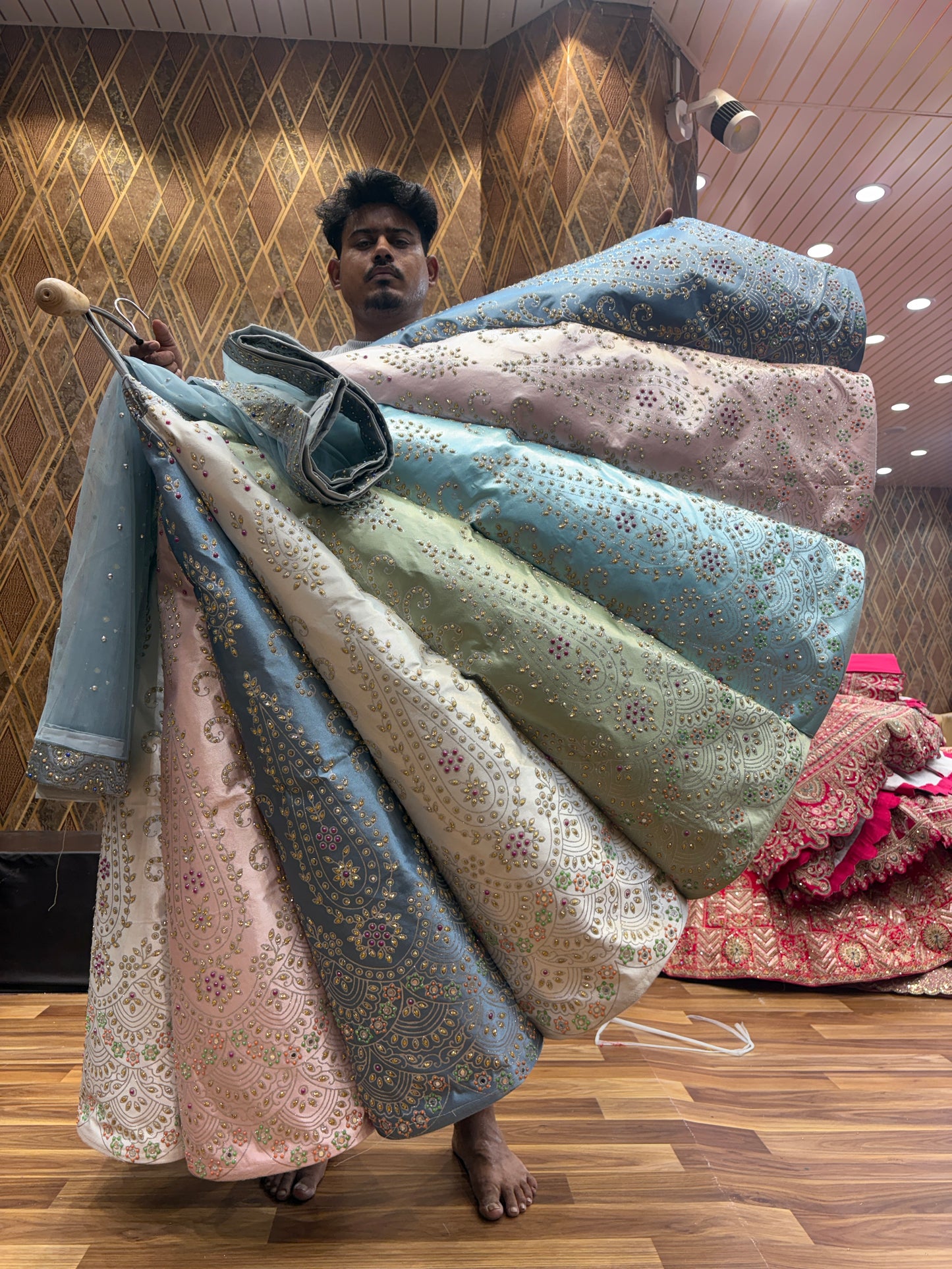 Amazing multicolour ball Lehenga