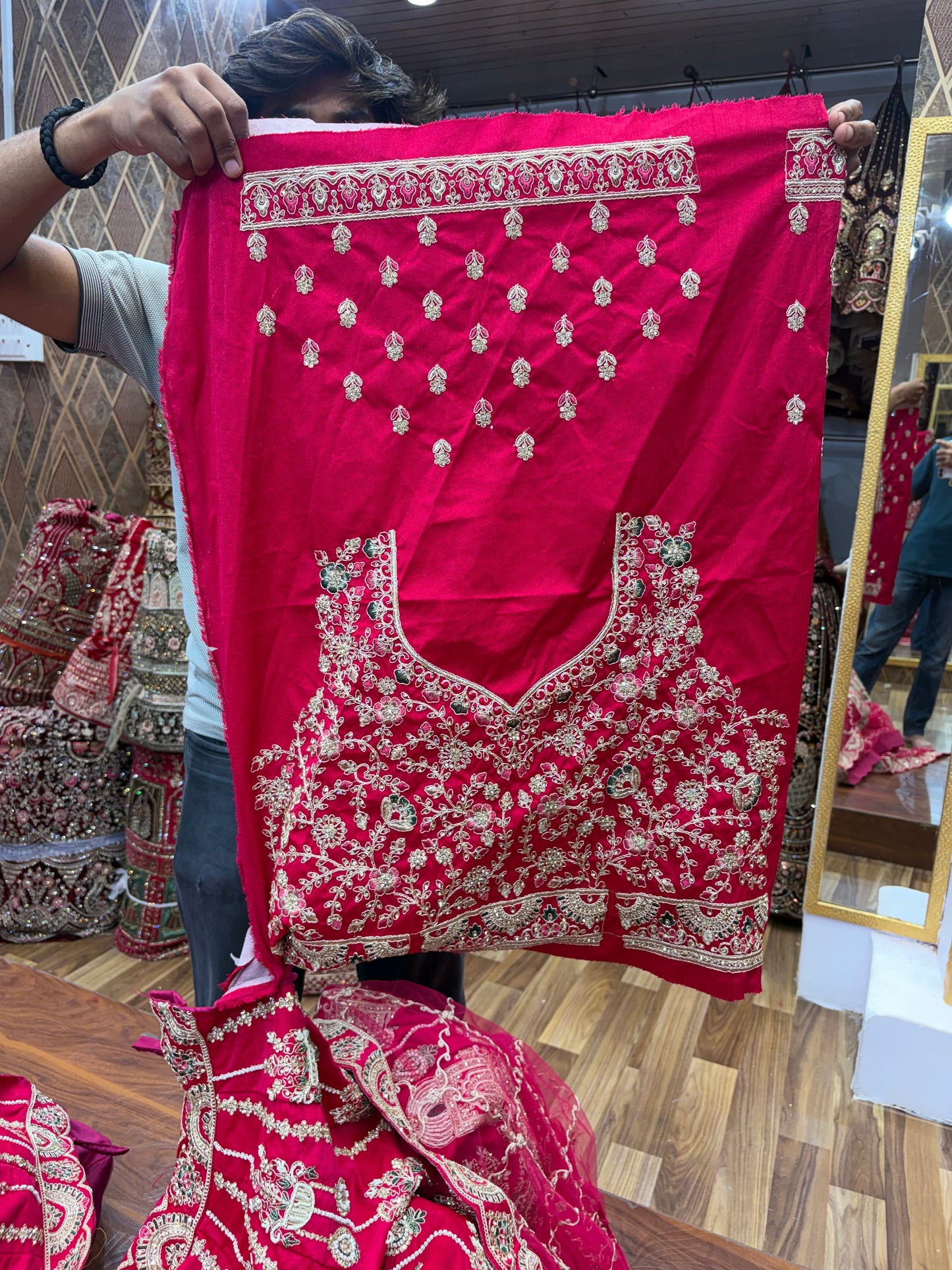 Rani Pink Bridal Lehenga - Shopping World