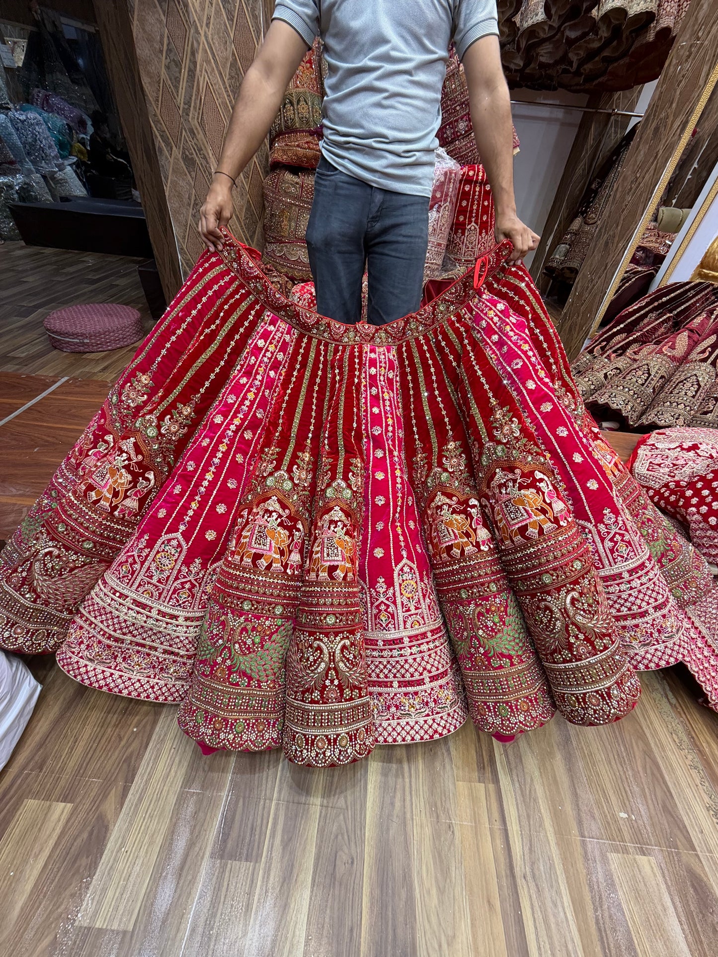 Multikali Heavy Ball Bridal Lehenga