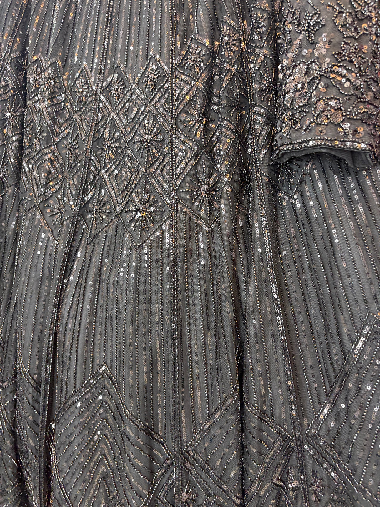 Designer Black Sequins Crop top Lehenga