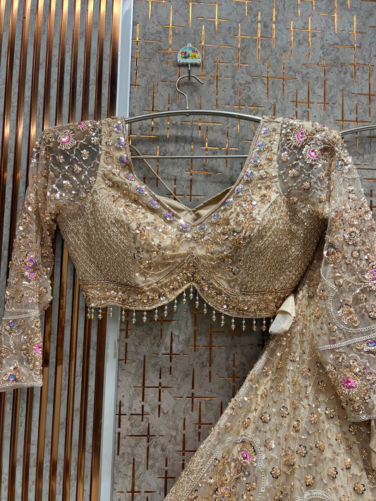 Golden Crop Top Lehenga (Copy)