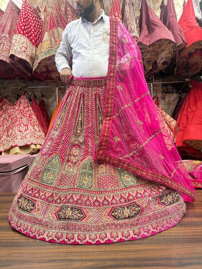 Amazing rani pink bridal Lehenga