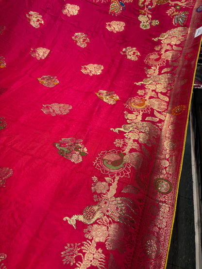 Attractive red saree