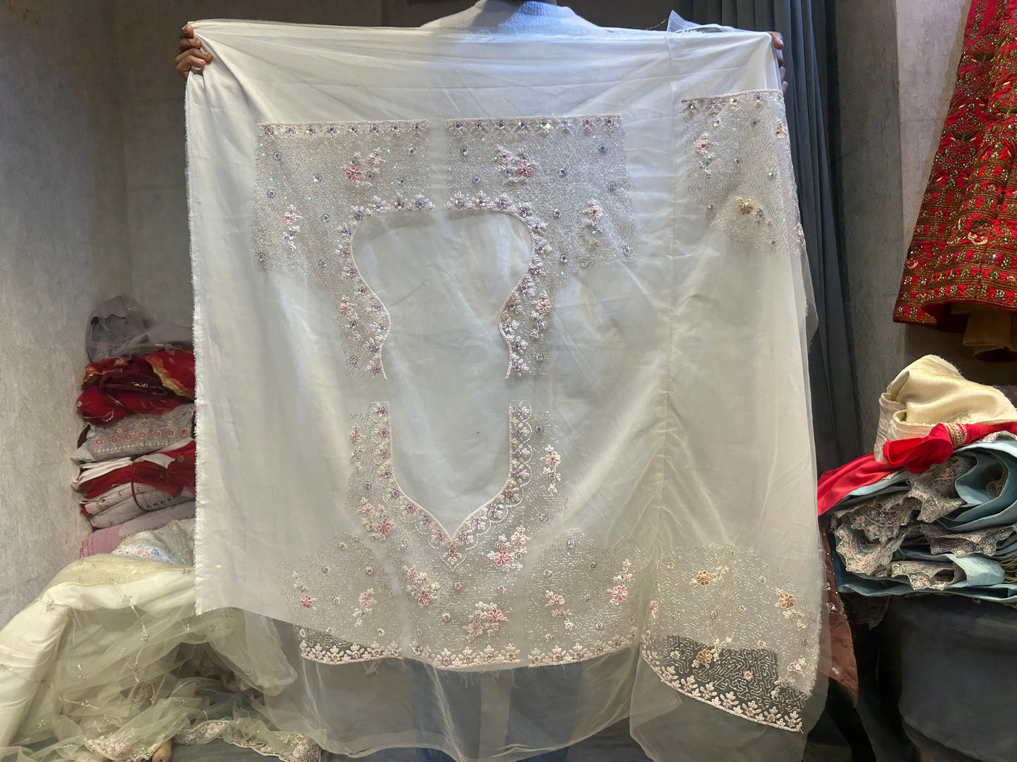 Astonishing white lehenga