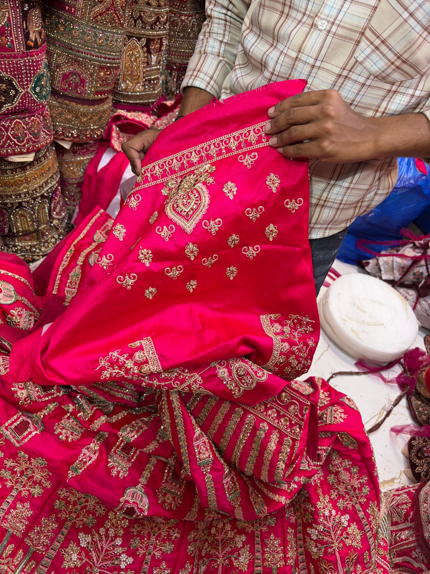 Rani Pink bridal Lehenga