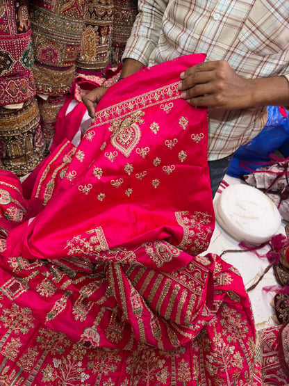 Rani Pink bridal Lehenga