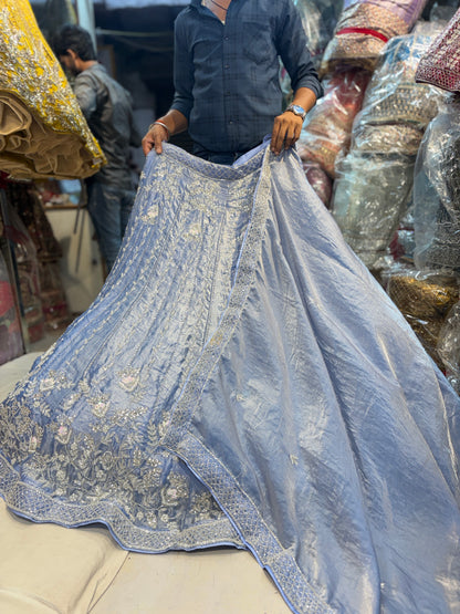 Glamorous sky blue Lehenga