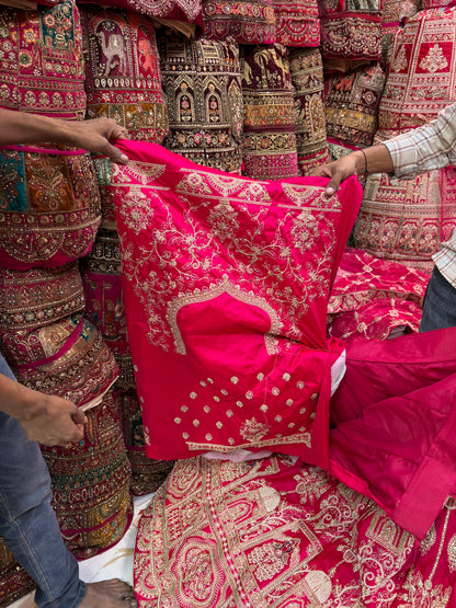 Rani pink Doli Barat Bridal Lehenga