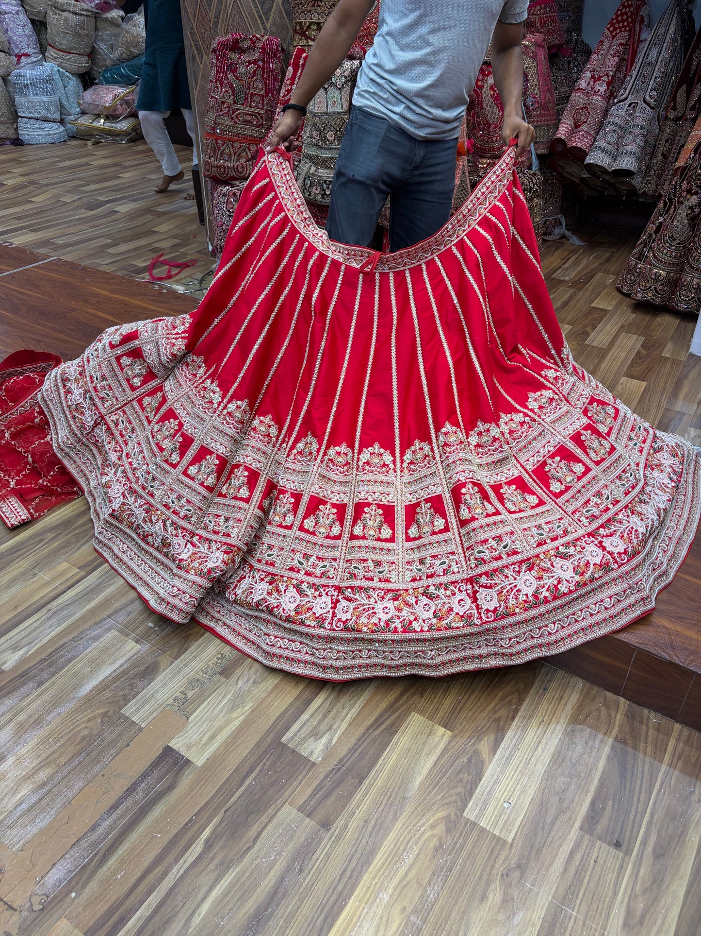 Rani Pink sabyasachi Peacock Designer Bridal Lehenga