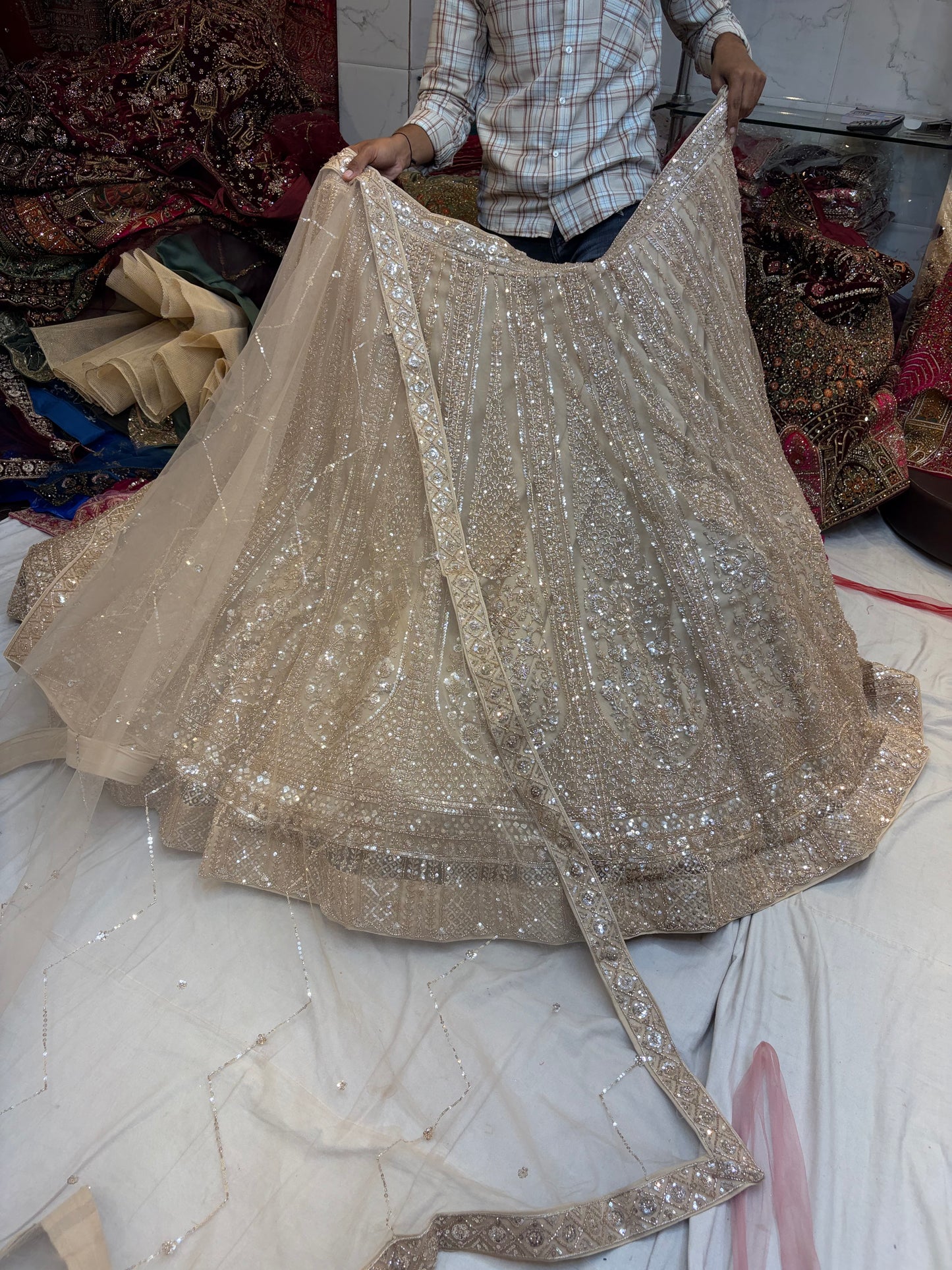 Golden beige designer Lehenga