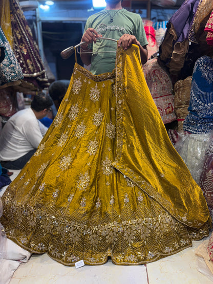 Fantastic Mustard Golden Lehenga