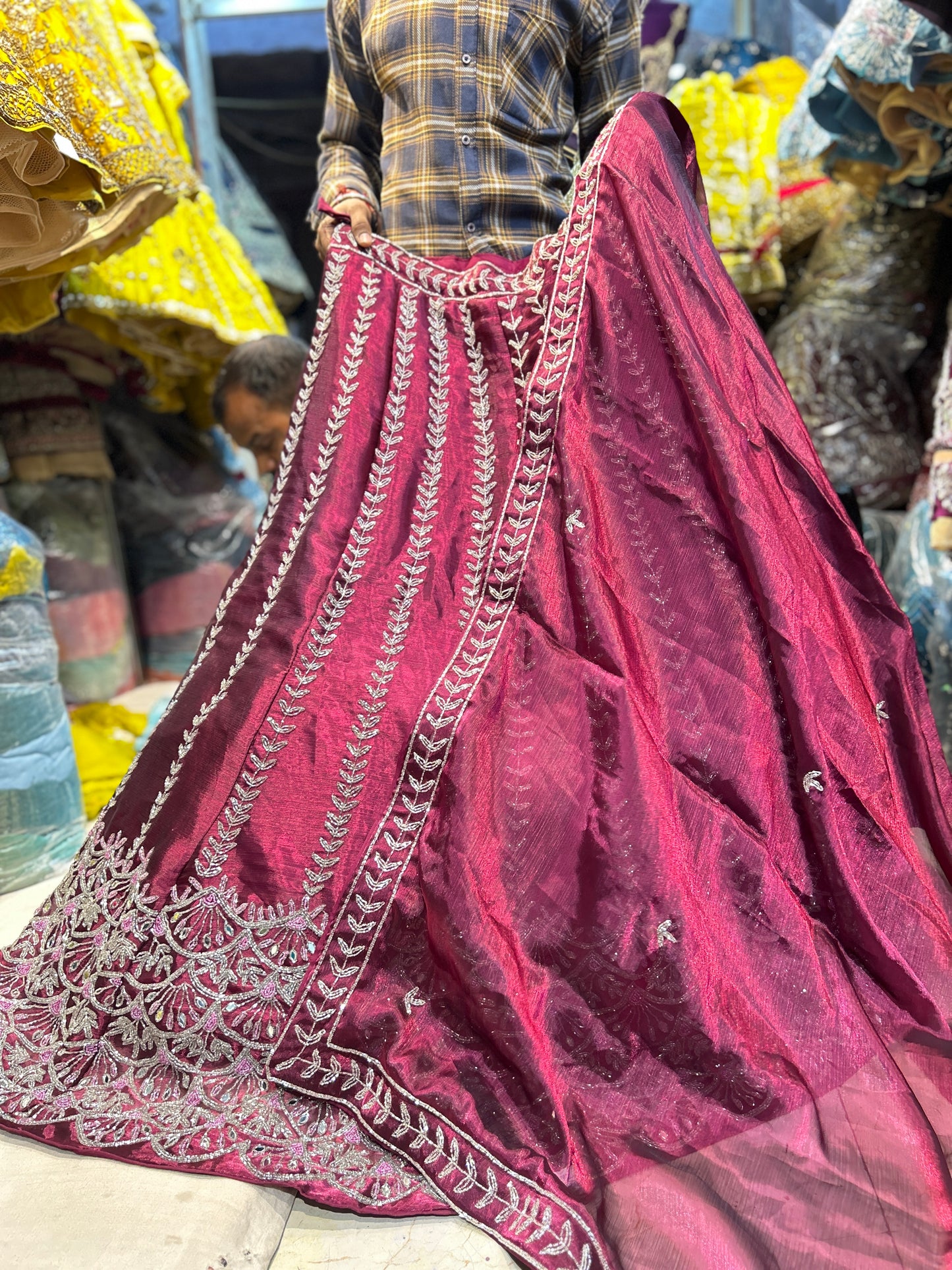 Bonita lehenga granate ❤️