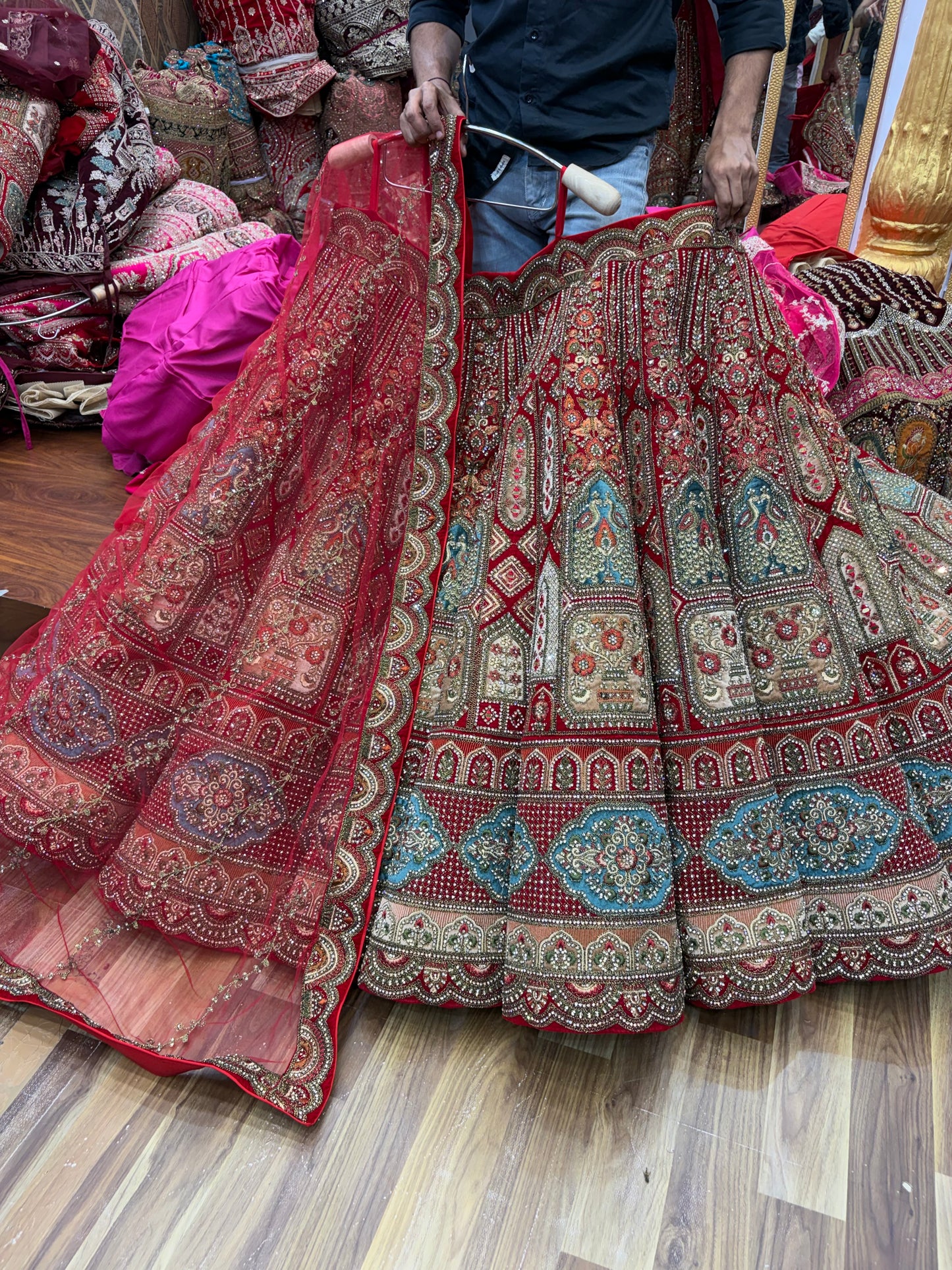 Maroon Ball Bridal Lehenga