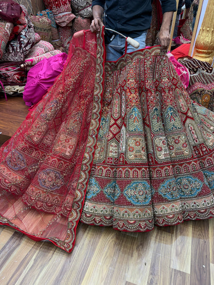 Maroon Ball Bridal Lehenga