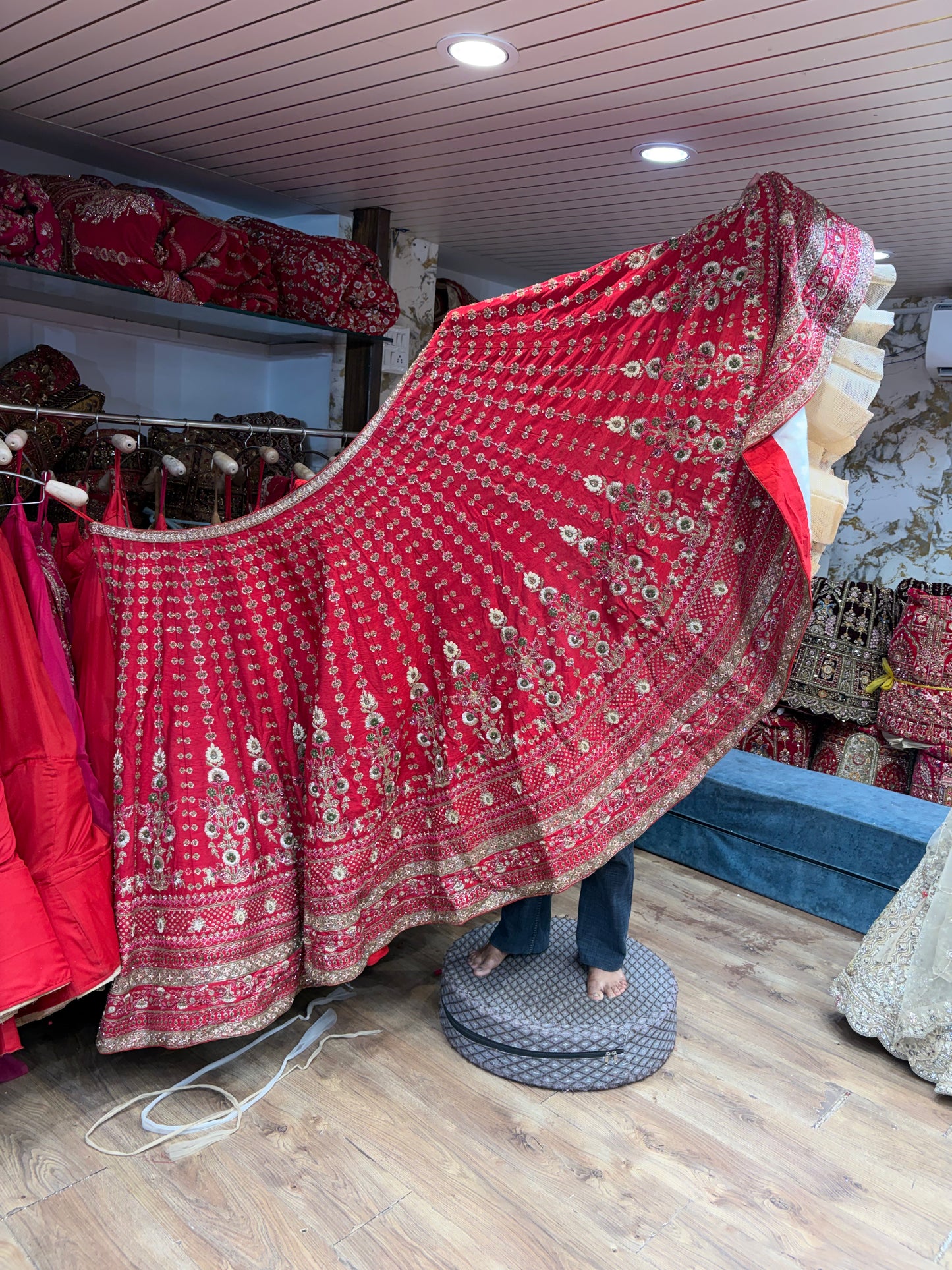 Hot Rani Pink Bridal Lehenga