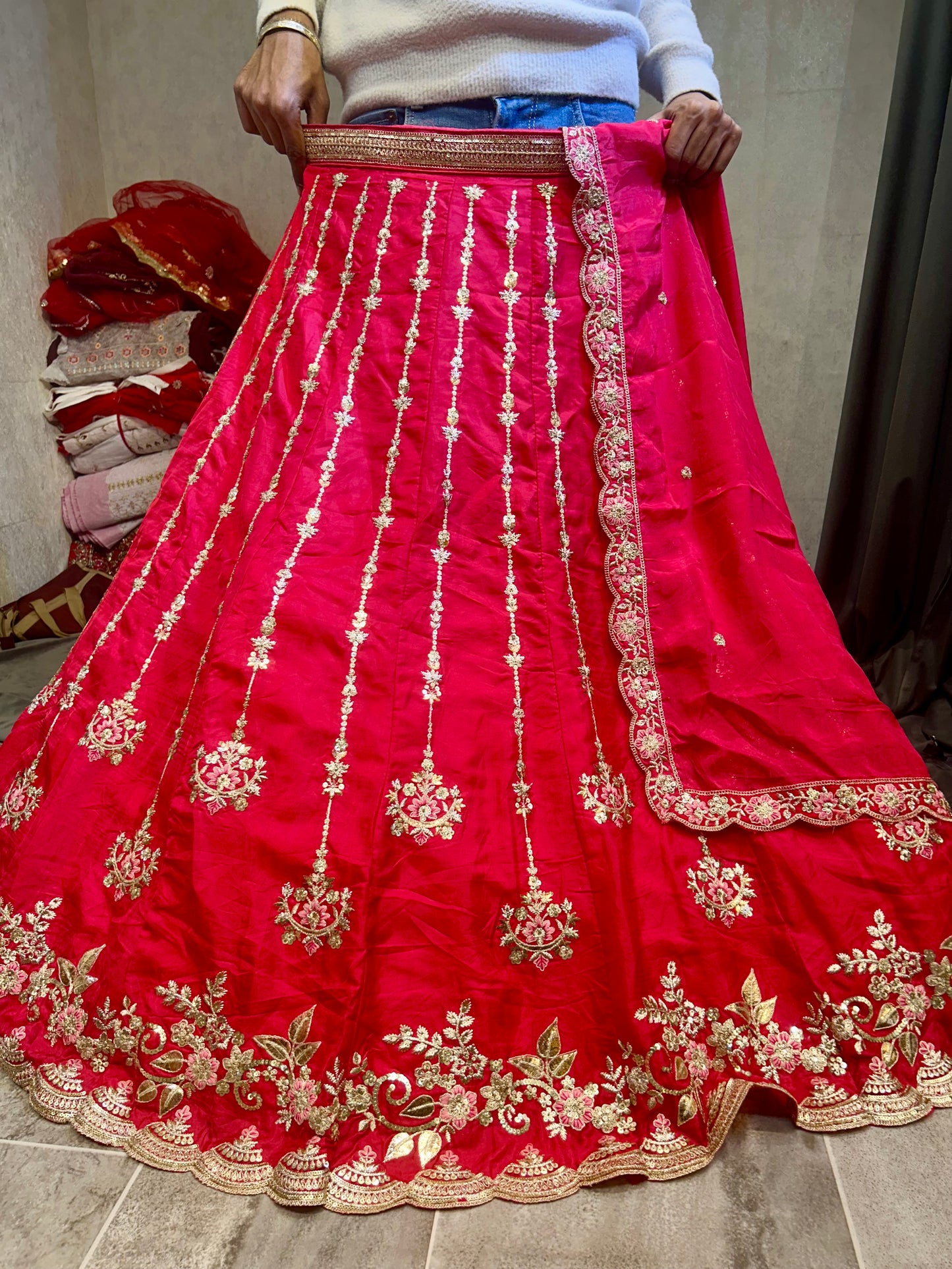 Awesome dark pink lehenga