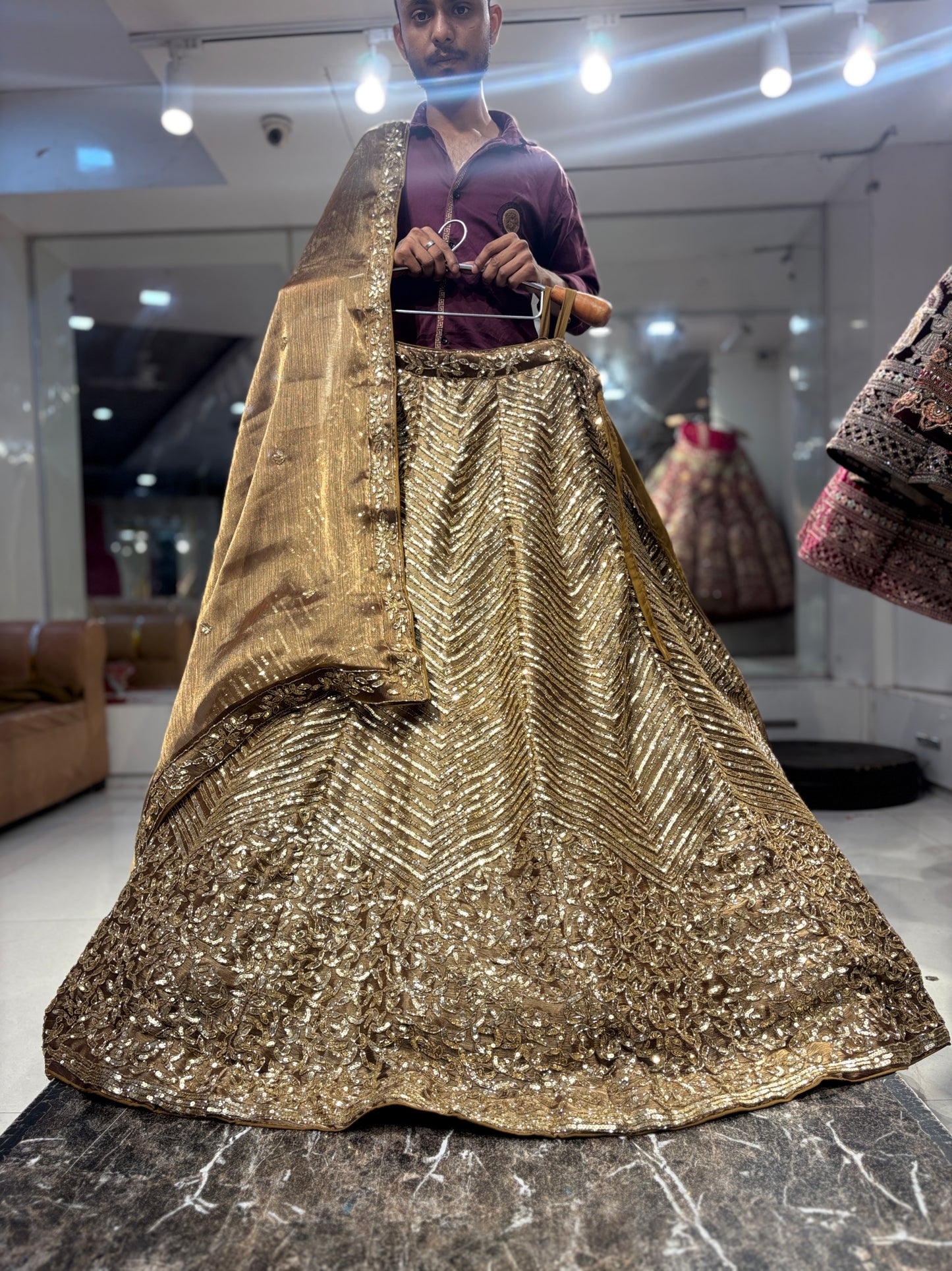 Fantastic golden Lehenga