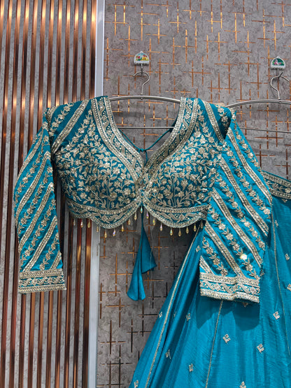 Maroon On Maroon Crop Top Lehenga