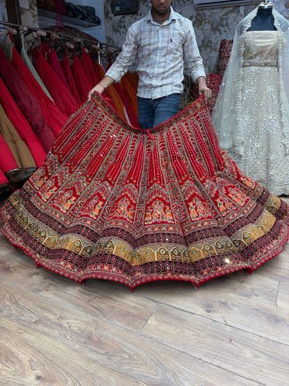 Rani Pink Doli Barat Ball Bridal Lehenga