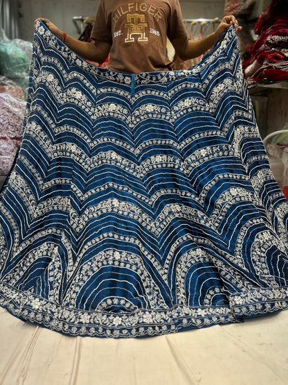 Good looking blue partywear lehenga