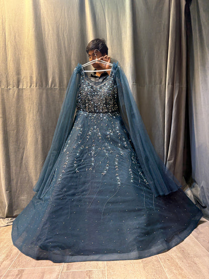 Glamorous navy blue gown