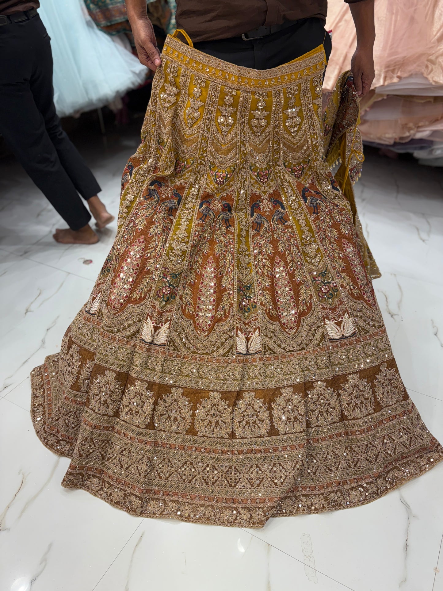 Something Different maroon peach Double Duptta Lehenga Happy Customer