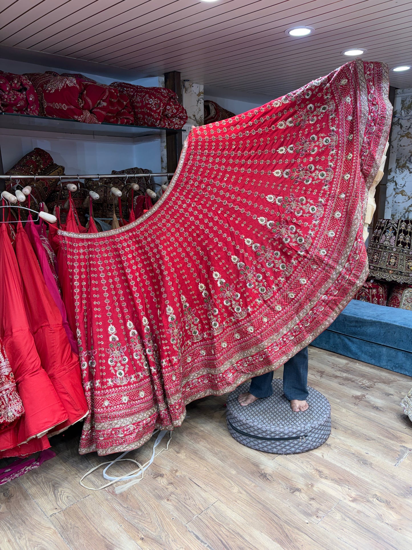 Hot Rani Pink Bridal Lehenga