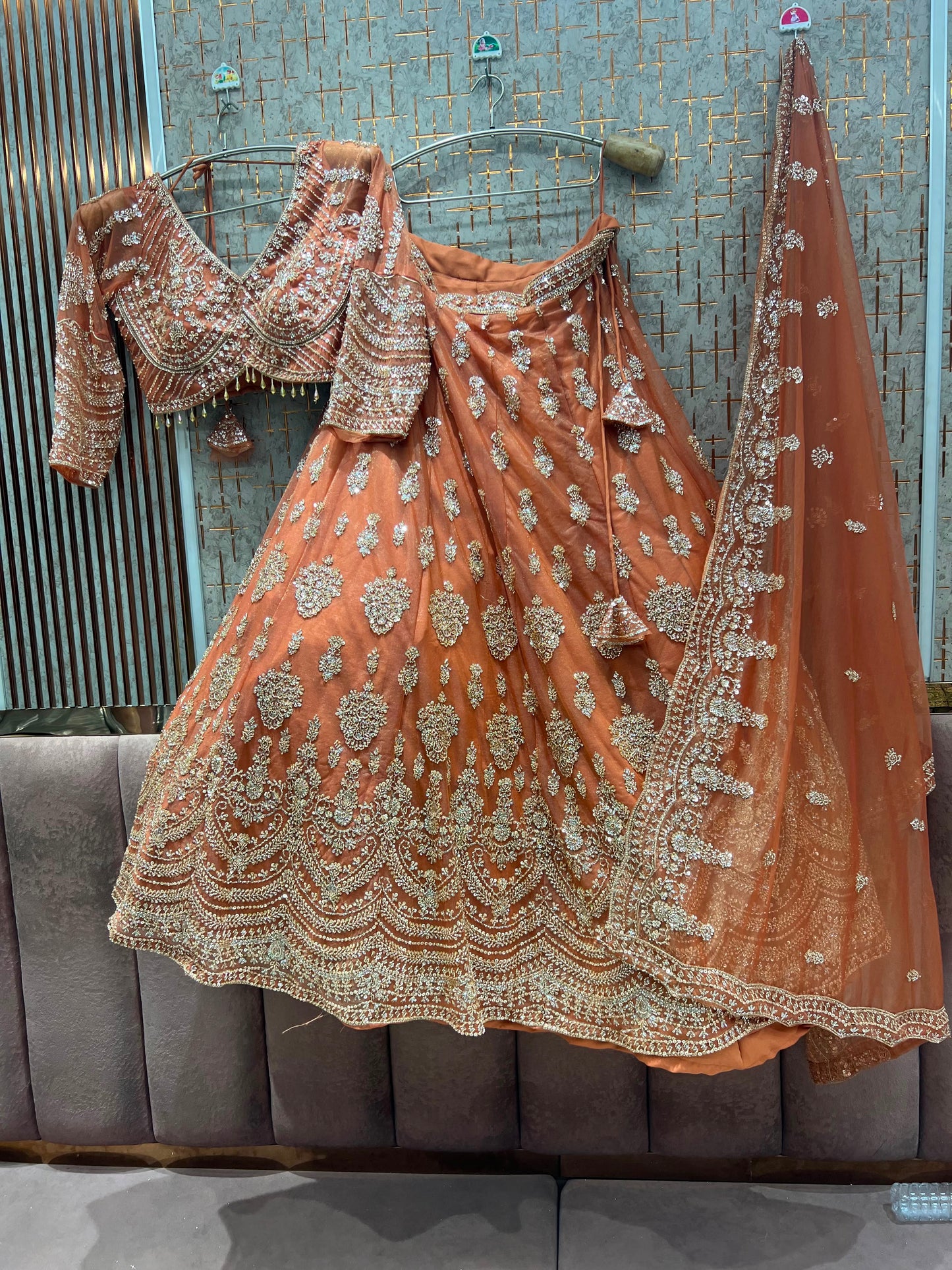 Pink Crop Top Lehenga