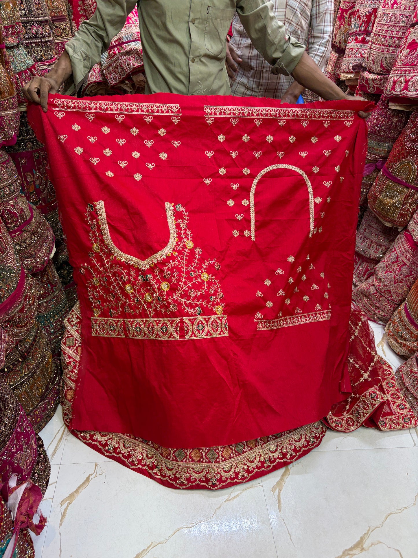 Rani pink Doli Barat Bridal Lehenga