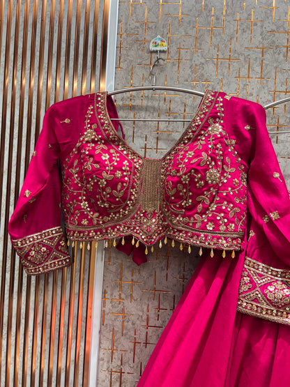Lavender purple Crop top Lehenga (Copy)