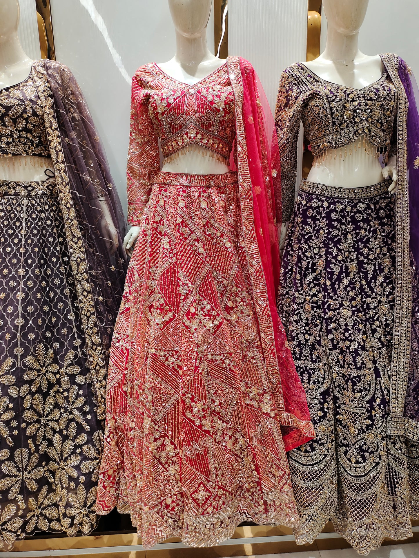 Glamourous purple Lavender crop top Lehenga