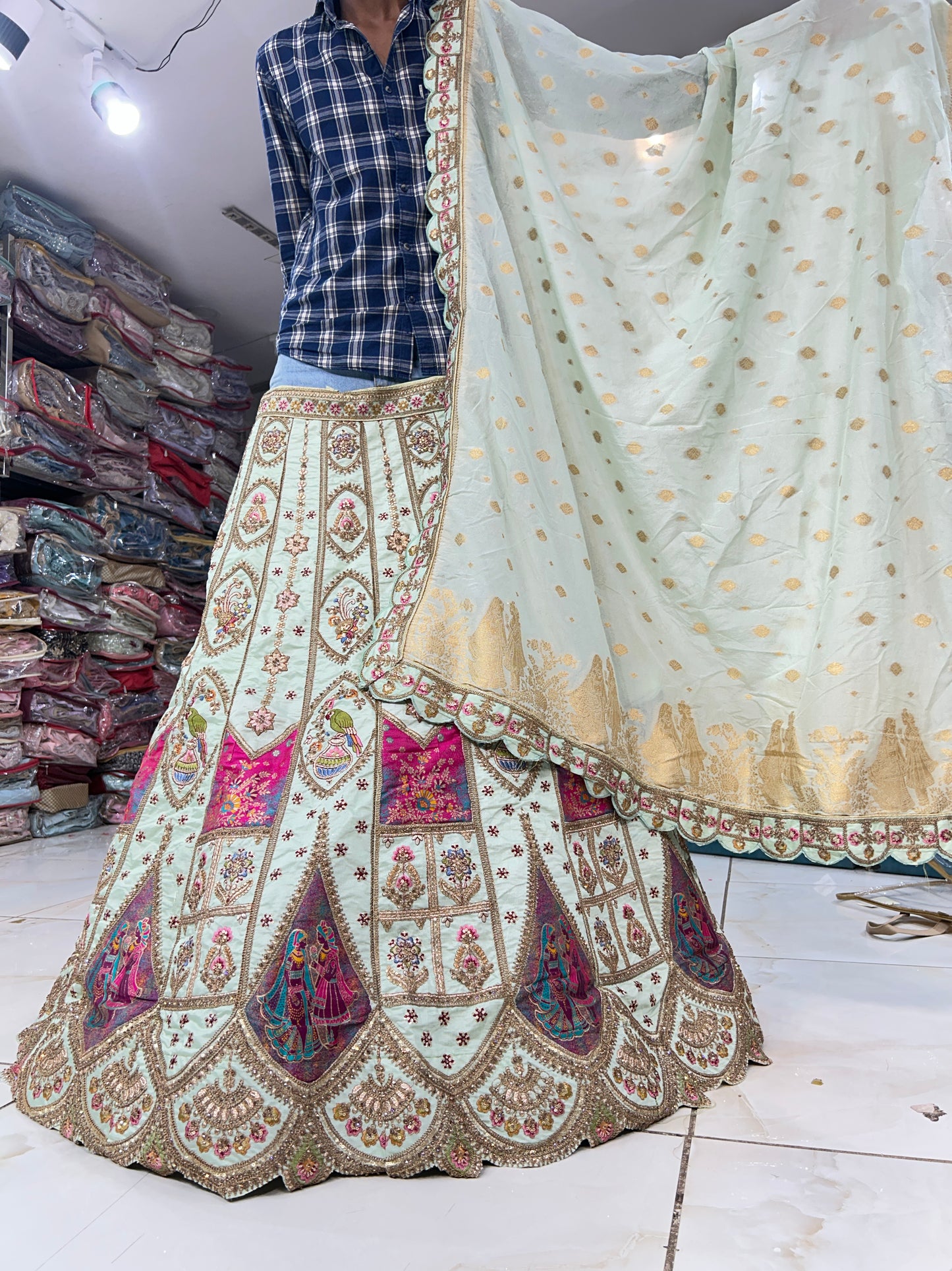 Fabulous green lehenga