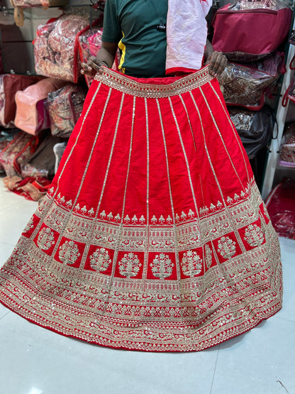 Majestic Red bridal lehenga Happy Customer