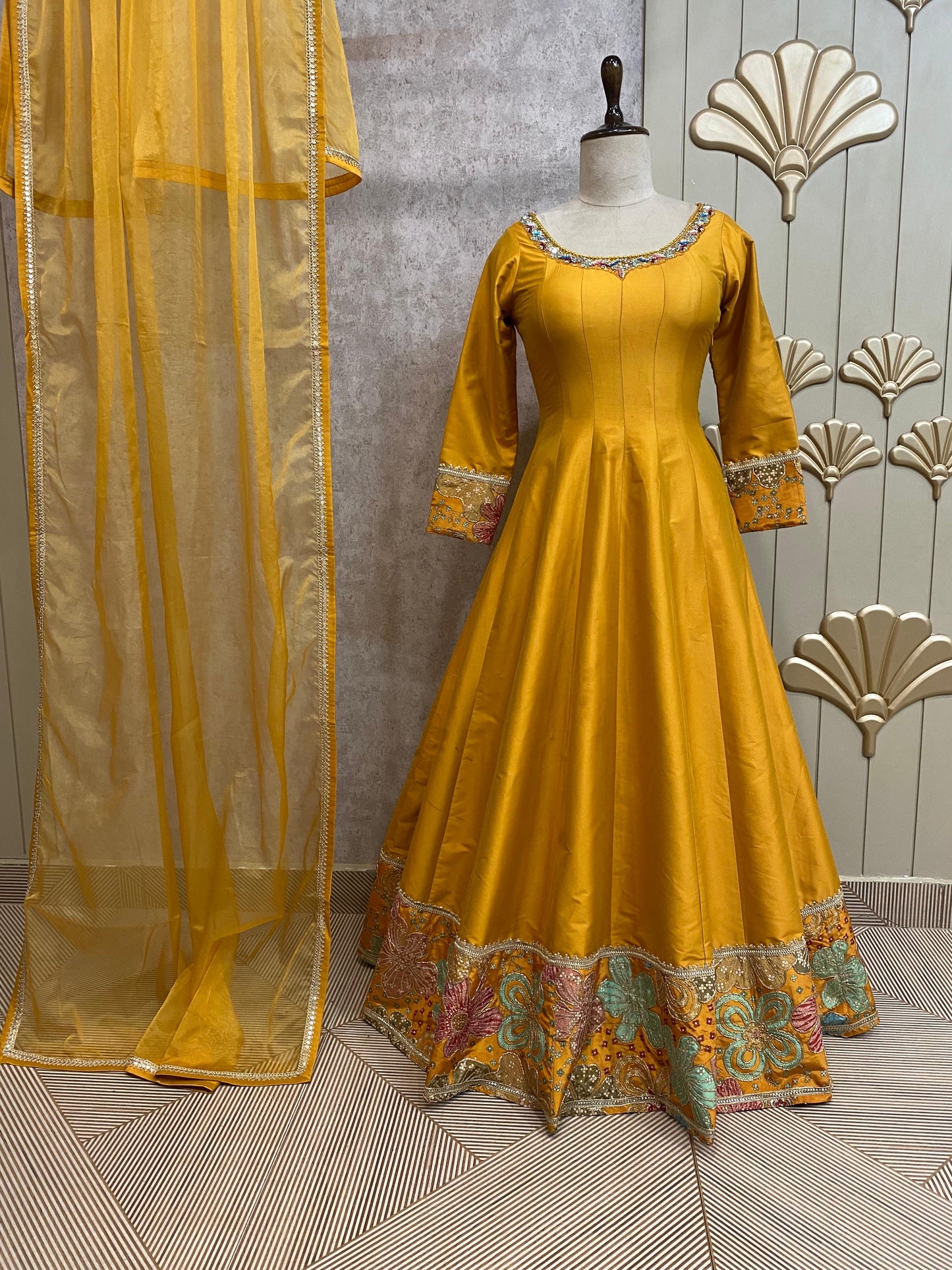 Yellow gown