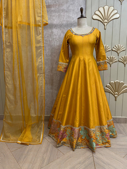 Yellow gown