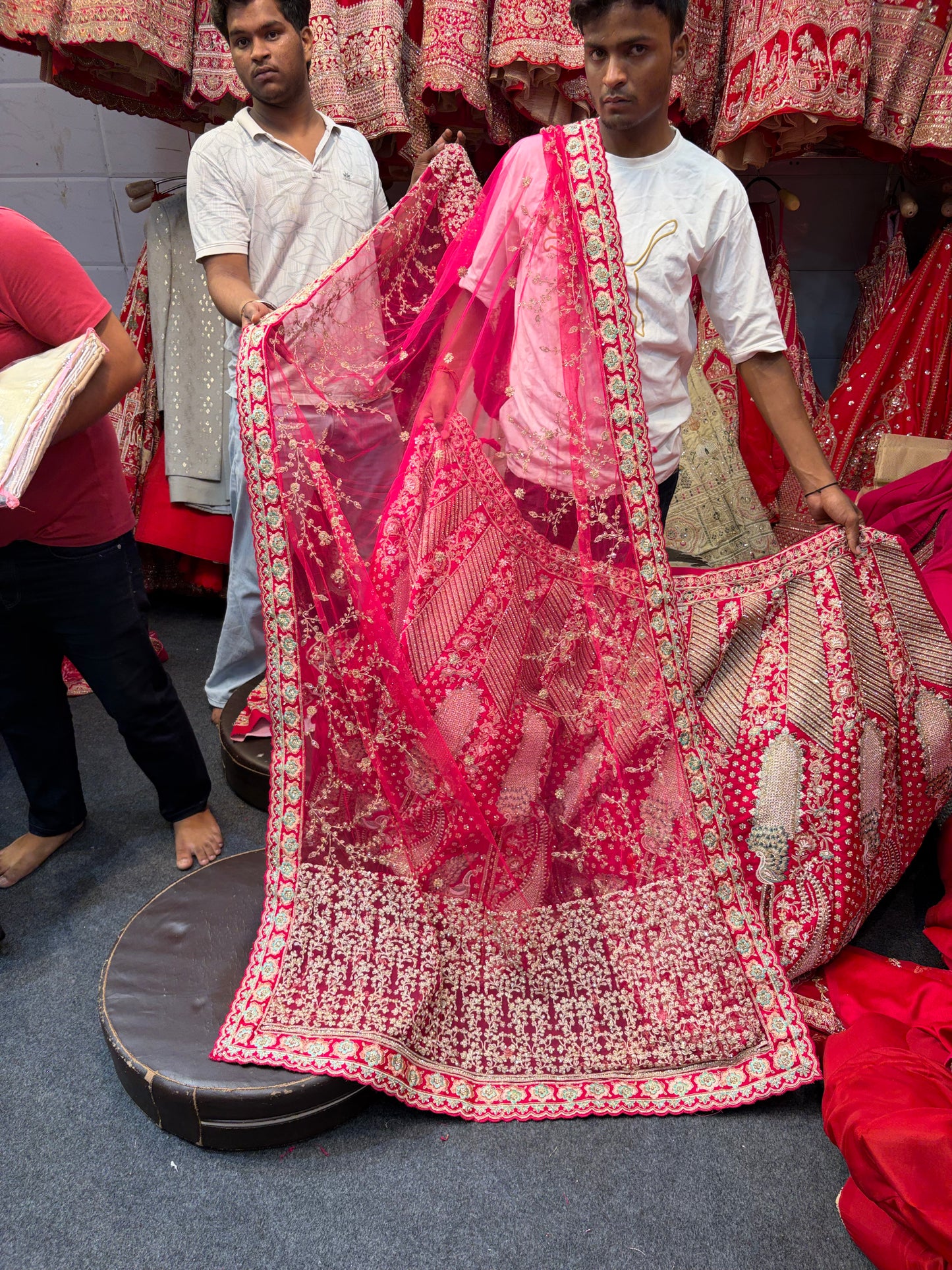 Rani Pink Designer Bridal Lehenga